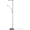 Uplight|Golvläslampor < Trio Lighting Barrie Golvlampa LED i borstat stål