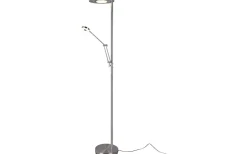 Uplight|Golvläslampor < Trio Lighting Barrie Golvlampa LED i borstat stål