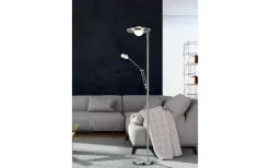 Uplight|Golvläslampor < Trio Lighting Barrie Golvlampa LED i borstat stål