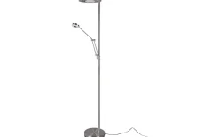 Uplight|Golvläslampor < Trio Lighting Barrie Golvlampa LED i borstat stål