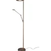 Uplight|Golvläslampor < Trio Lighting Barrie Golvlampa LED i mässing