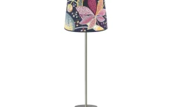 Bordslampor-PR Home Base Bordslampa 71cm Silver med mönstrad skärm