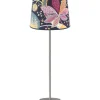 Bordslampor-PR Home Base Bordslampa 58cm Silver med mönstrad skärm