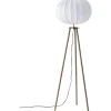 Golvlampor < PR Home Base Tripod Golvlampa 125cm Antikmässing/Vit