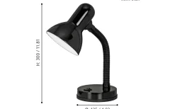 Skrivbordslampor < Eglo Basic Skrivbordslampa 30cm Svart