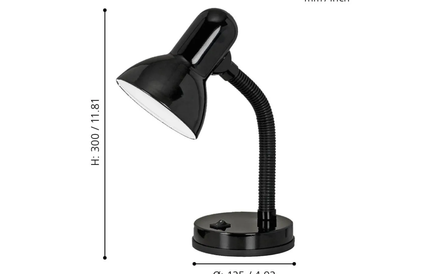 Skrivbordslampor < Eglo Basic Skrivbordslampa 30cm Svart