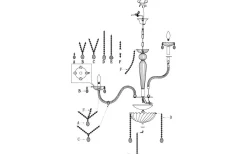 Kristallkronor < Eglo Basilano Kristallkrona 12-Arm 100cm Konjak