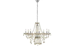 Kristallkronor-Eglo Basilano Kristallkrona 8-Arm 82cm Konjak