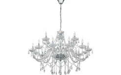 Kristallkronor < Eglo Basilano Kristallkrona 18-Arm 100cm Krom