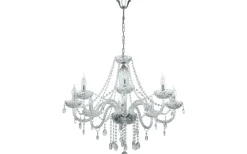 Kristallkronor < Eglo Basilano Kristallkrona 8-Arm 82cm Krom