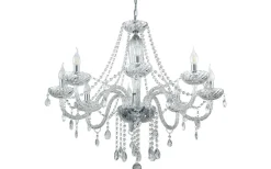Kristallkronor < Eglo Basilano Kristallkrona 8-Arm 82cm Krom