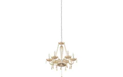 Kristallkronor-Eglo Basilano Kristallkrona 6-Arm 72cm Konjak