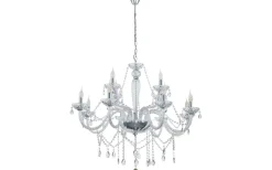 Kristallkronor-Eglo Basilano Kristallkrona 12-Arm 100cm Krom