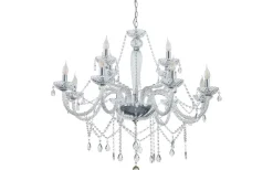 Kristallkronor-Eglo Basilano Kristallkrona 12-Arm 100cm Krom