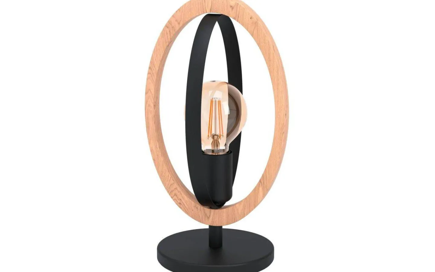Bordslampor < Eglo Basildon Bordslampa 35cm Trä/Svart