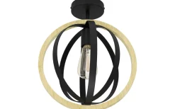 Plafonder < Eglo Basildon Plafond 32cm Natur/Svart