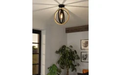 Plafonder < Eglo Basildon Plafond 32cm Natur/Svart
