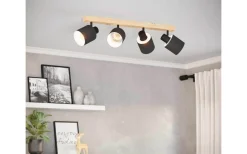 Avlånga Takspotlights|Takspot Med Minst 4 Lampor-Eglo Batallas Takspotlight 63cm Svart