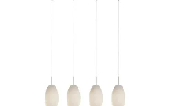 Avlånga Taklampor < Eglo Batista Taklampa 102cm Nickel/Vit