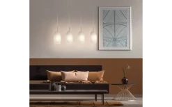 Avlånga Taklampor < Eglo Batista Taklampa 102cm Nickel/Vit