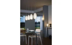 Avlånga Taklampor < Eglo Batista Taklampa 102cm Nickel/Vit