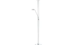 Uplight|Golvläslampor-Eglo Baya Golvlampa 180cm LED 3000K 2,5+20W Krom