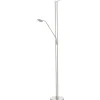 Uplight|Golvläslampor < Eglo Baya Golvlampa 180cm LED 3000K 2,5+20W Matt Nickel