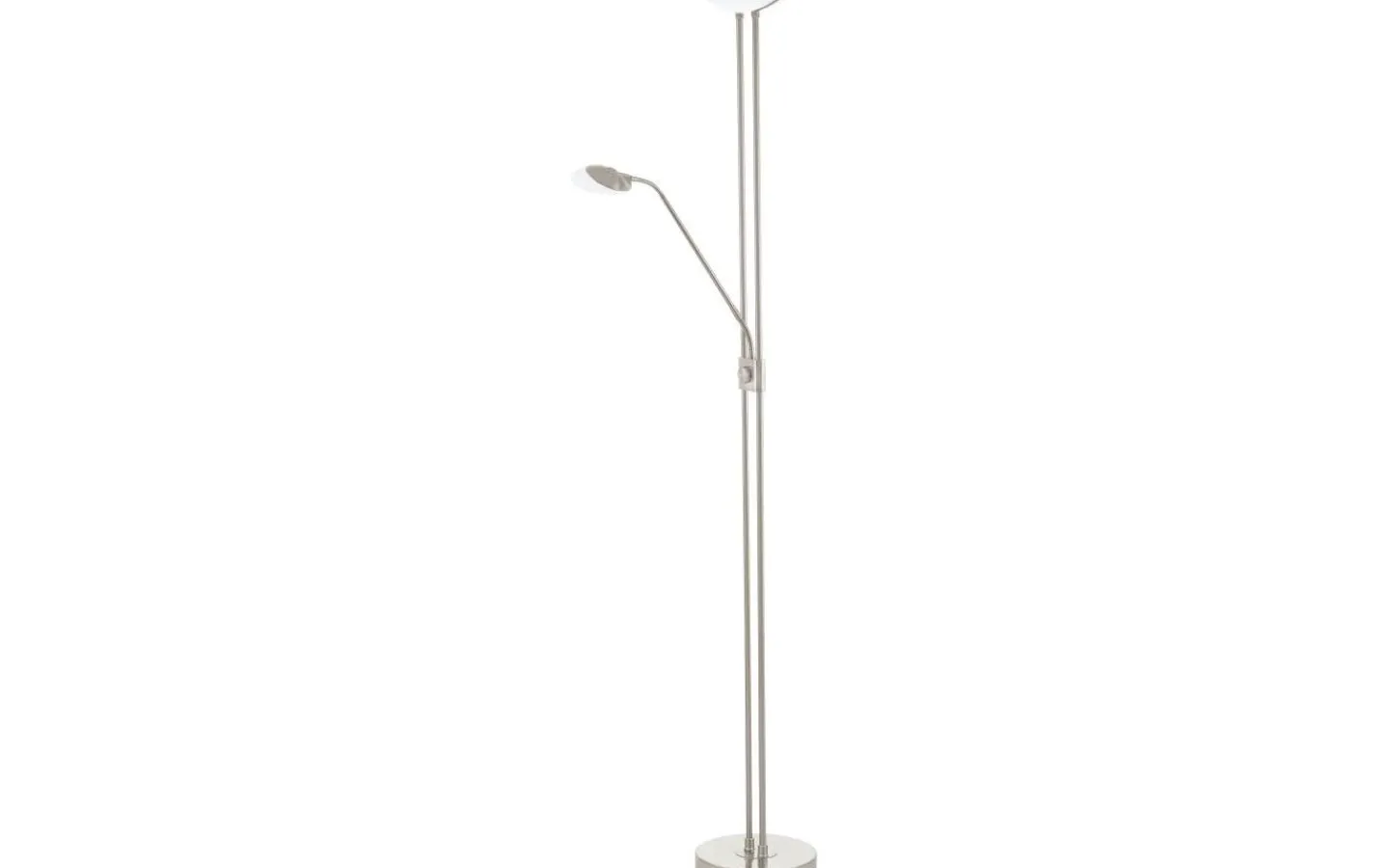 Uplight|Golvläslampor < Eglo Baya Golvlampa 180cm LED 3000K 2,5+20W Matt Nickel