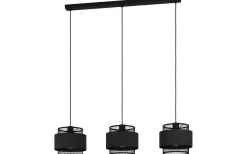 Kök & Matplats|Avlånga Taklampor-Eglo Bazely Taklampa 99cm 3L Svart