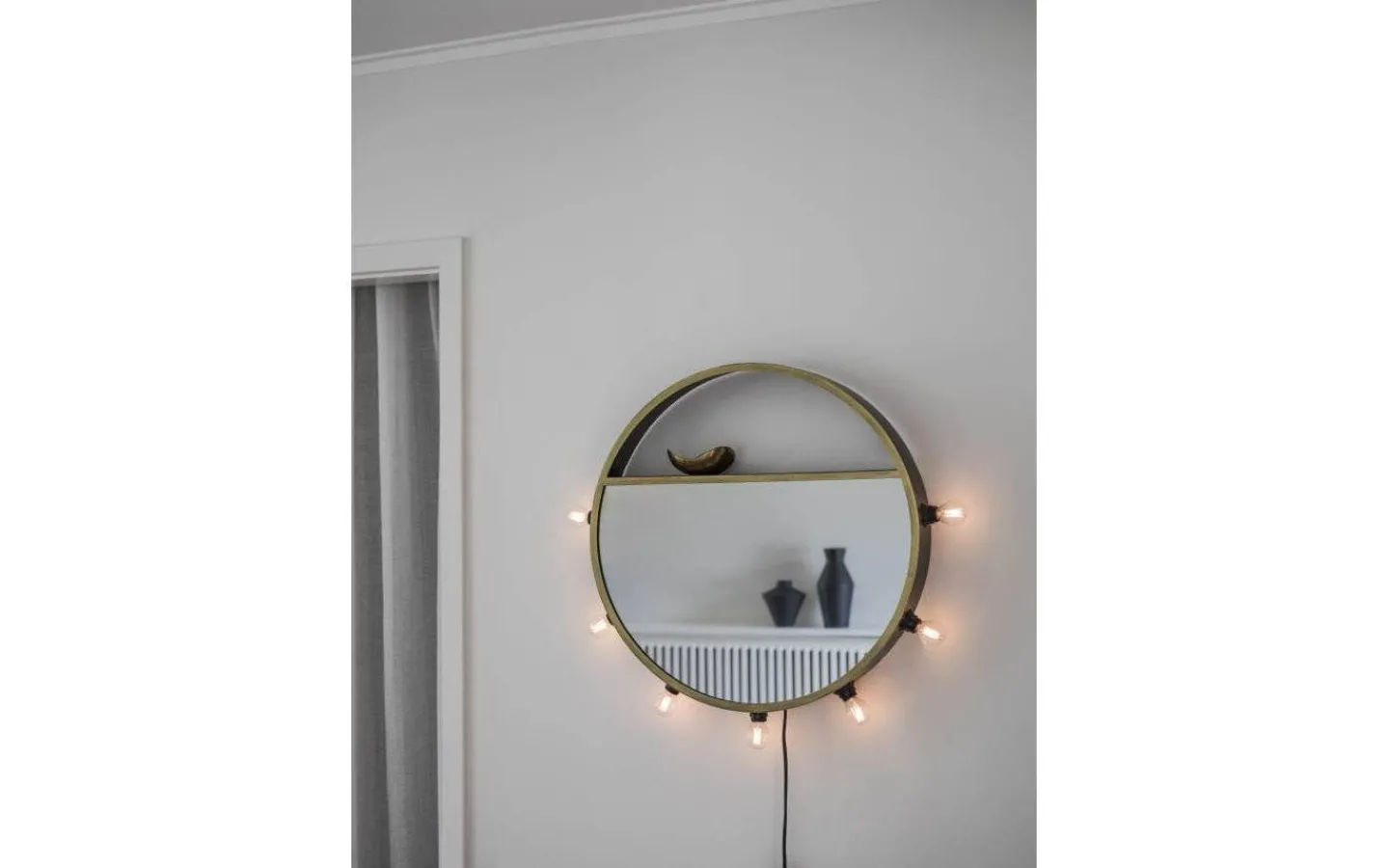 Prydnadssaker|Hall & Trappa-PR Home Bea Spegellampa 45cm Svart/Guld