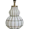 Lampfötter-Hallbergs Beatrice Lampfot 50cm Vit/Mässing
