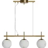 Avlånga Taklampor-By Rydens Bellagio Taklampa 82cm Mässing/Vit