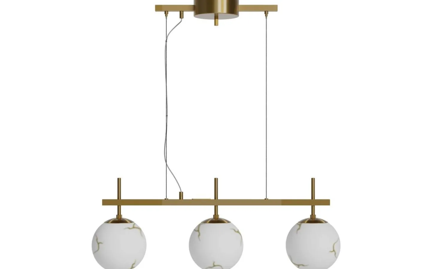 Avlånga Taklampor-By Rydens Bellagio Taklampa 82cm Mässing/Vit