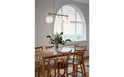 Avlånga Taklampor-By Rydens Bellagio Taklampa 82cm Mässing/Vit