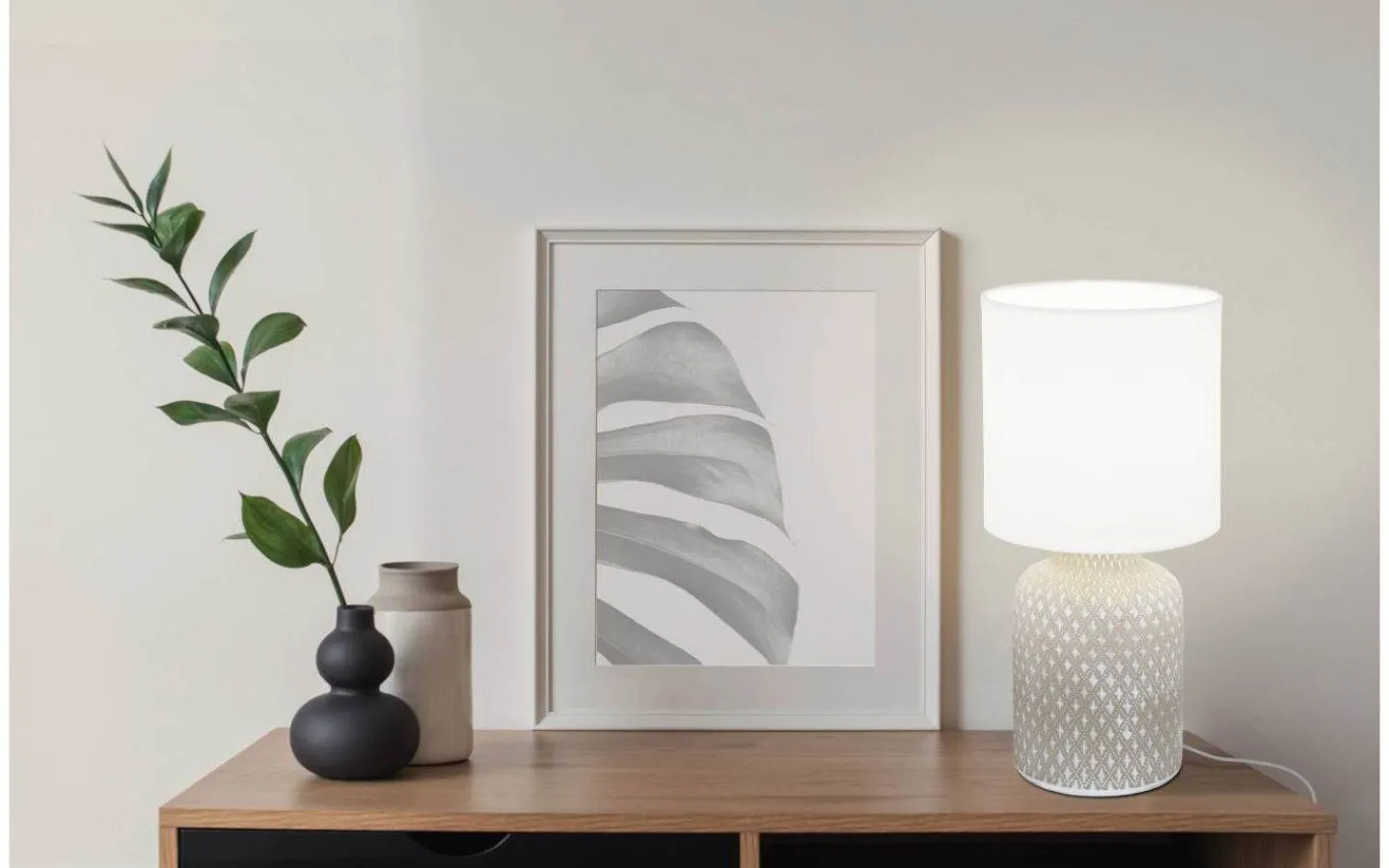 Bordslampor < Eglo Bellariva Bordslampa 32cm Grå/Vit