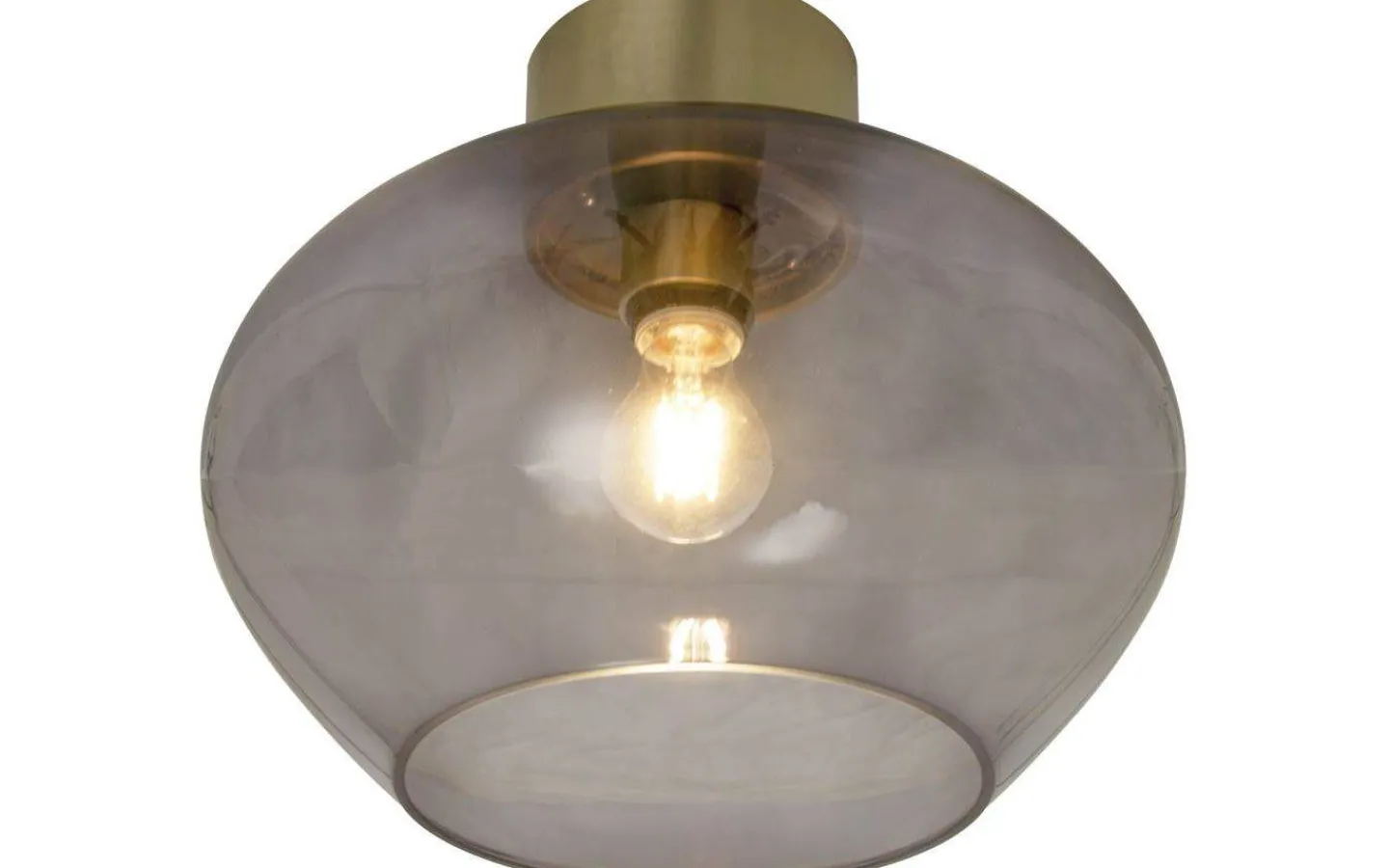 Plafonder-Aneta Bell Plafond 35cm Matt Mässing/Rök