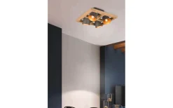 Plafonder < Trio Lighting Bell Plafond 4-delad E14 antik stål