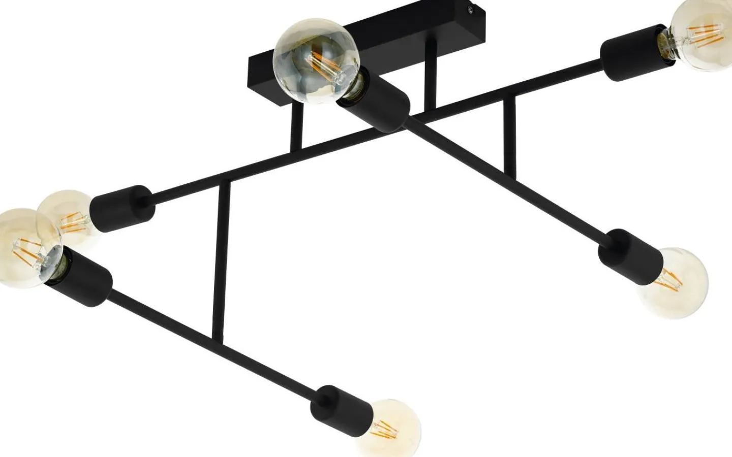 Plafonder < Eglo Belsiana Plafond 89cm Svart