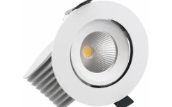 Downlights, Spotlight|230V Led Spotlights-Malmbergs Belzig Svanhals Downlight 3000K 10W Vit 230V