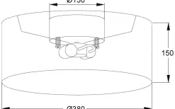 Plafonder < Aneta Bendir Plafond 38cm Vit
