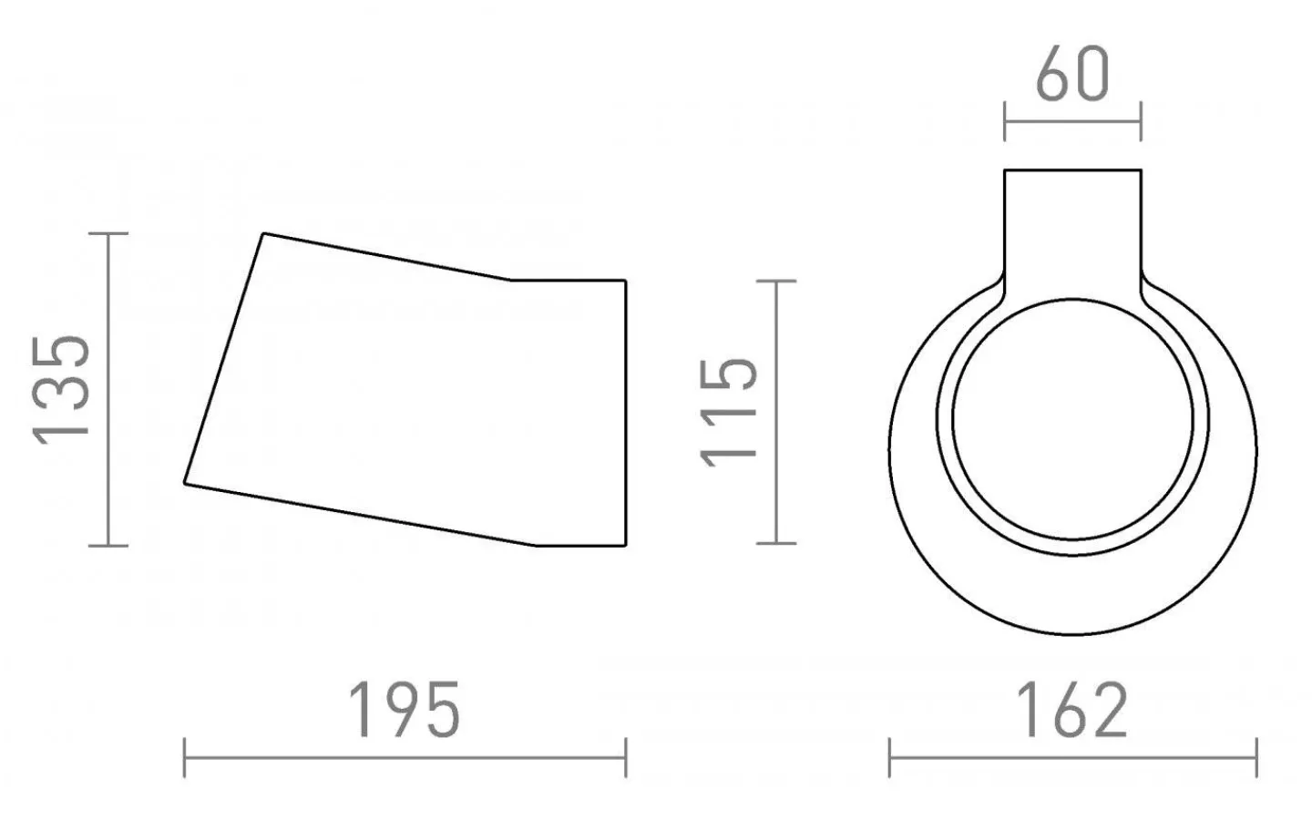 Lampetter < Rendl Benita Vägglampa Gips 21cm
