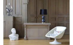 Sovrum|Lampfötter-Hallbergs Bertone Lampfot 47cm Svart Marmor/Mässing