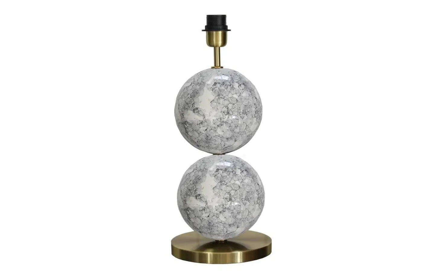Sovrum|Lampfötter < Hallbergs Bertone Lampfot 47cm Vit Marmor/Mässing
