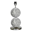 Sovrum|Lampfötter-Hallbergs Bertone Lampfot 47cm Vit Marmor/Silver
