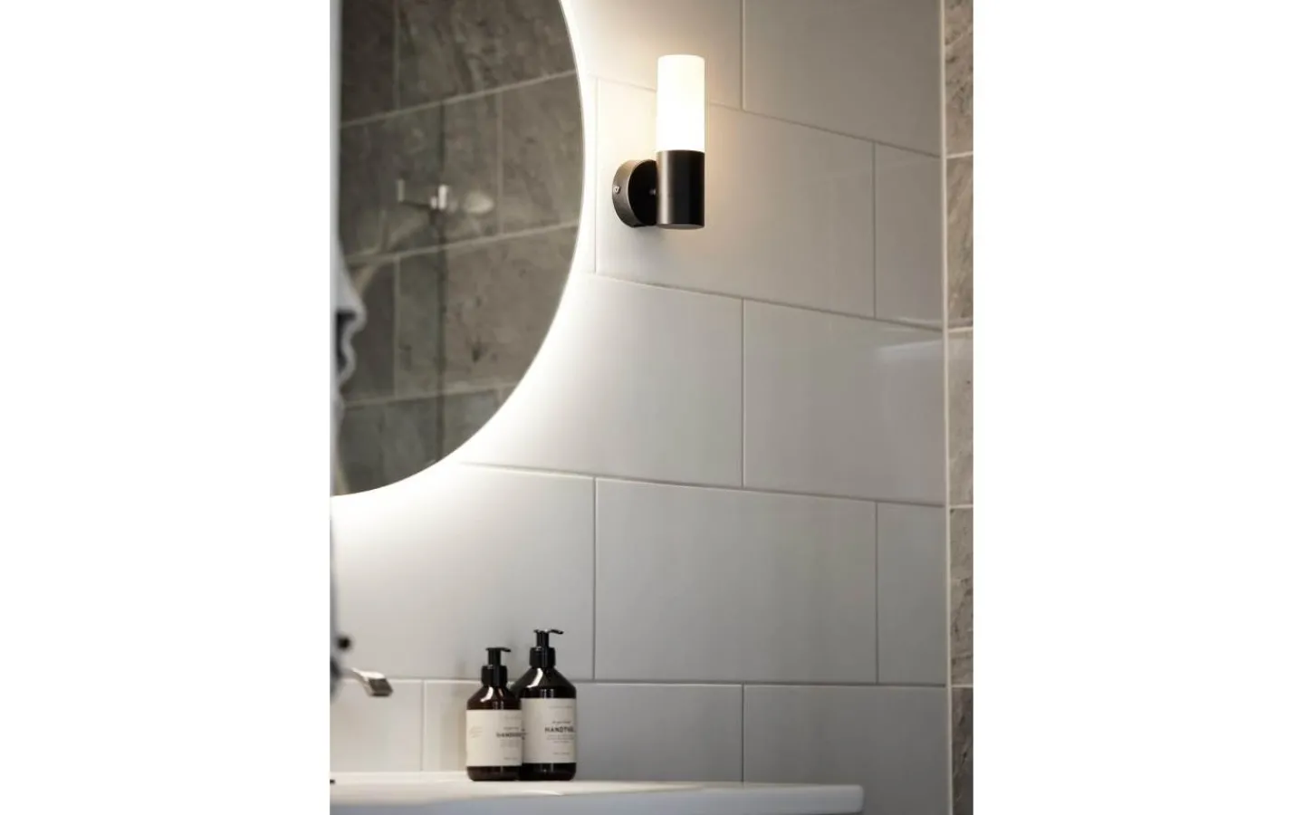 Badrumslampor Vägg < PR Home Beta Vägglampa 21cm Mattsvart IP44