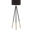 Golvlampor < Eglo Bidford Golvlampa 154cm Brun/Cappuccino-Guld