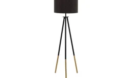 Golvlampor < Eglo Bidford Golvlampa 154cm Brun/Cappuccino-Guld