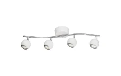 Avlånga Takspotlights|Takspot Med Minst 4 Lampor-Eglo Bimeda Takspotlight 64cm GU10 LED 3000K 4x2,8W Vit