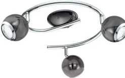 Runda Takspotlights|Takspot Med 3 Lampor-Eglo Bimeda Takspotlight 29cm GU10 LED 3000K 3x2,8W Nickel