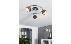 Runda Takspotlights|Takspot Med 3 Lampor-Eglo Bimeda Takspotlight 29cm GU10 LED 3000K 3x2,8W Nickel